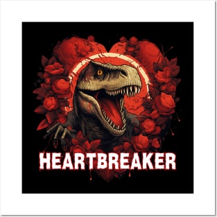 Dinosaur valentines day for men and women  Dino heart Posters and Art